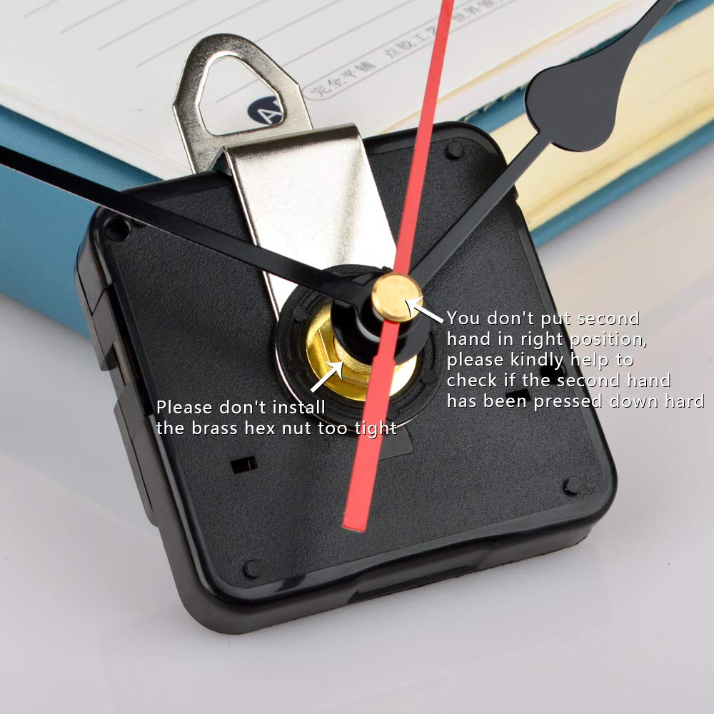 3 Set Meccanismi Orologio 22mm Con Lancette Legno E Numeri Romani - Kit Riparazione E Fai Da Te