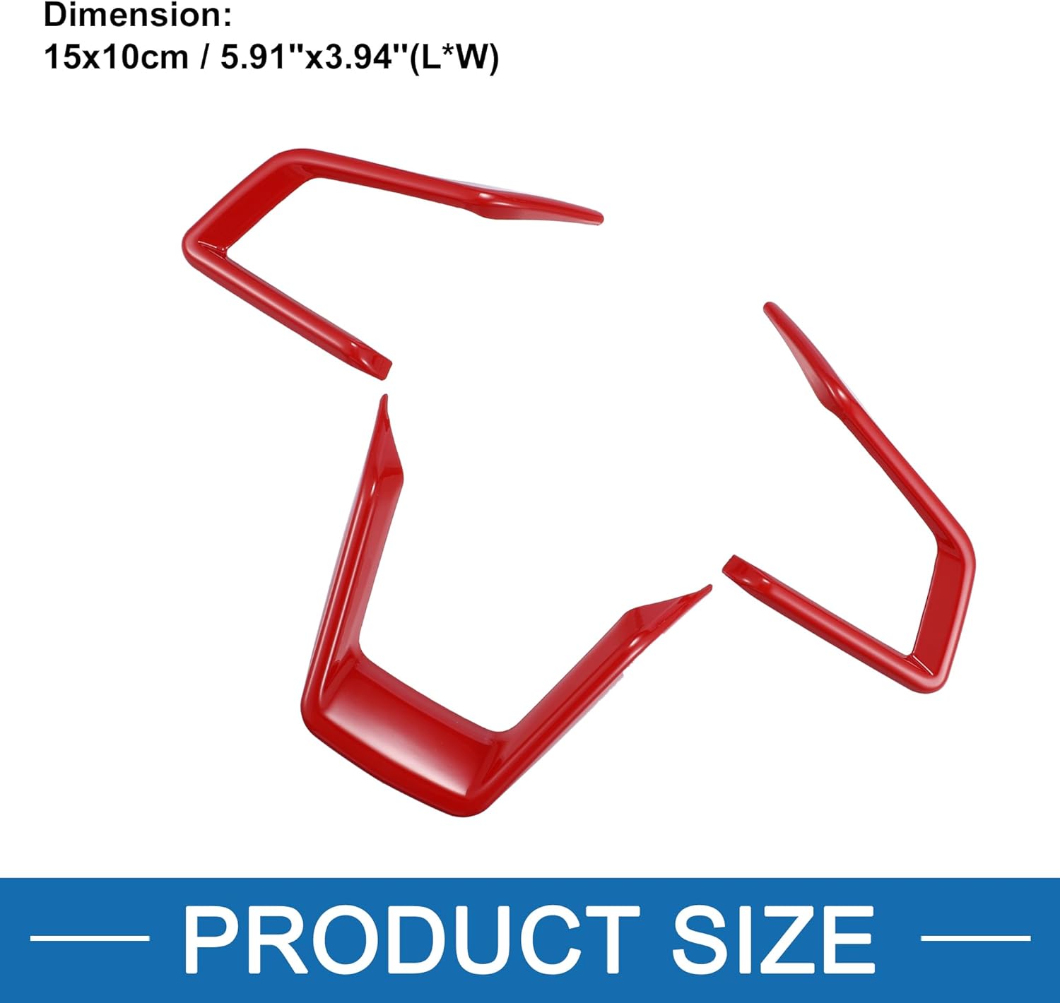 Interior Steering Wheel Cover Trim Auto Front Steering Wheel Sticker for Subaru Impreza 2017-2019 Red (Set of 3)