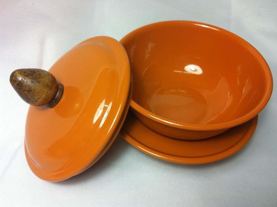 Lunch box Plates Cups All-purpose set Size 6 ince Medium Orange color