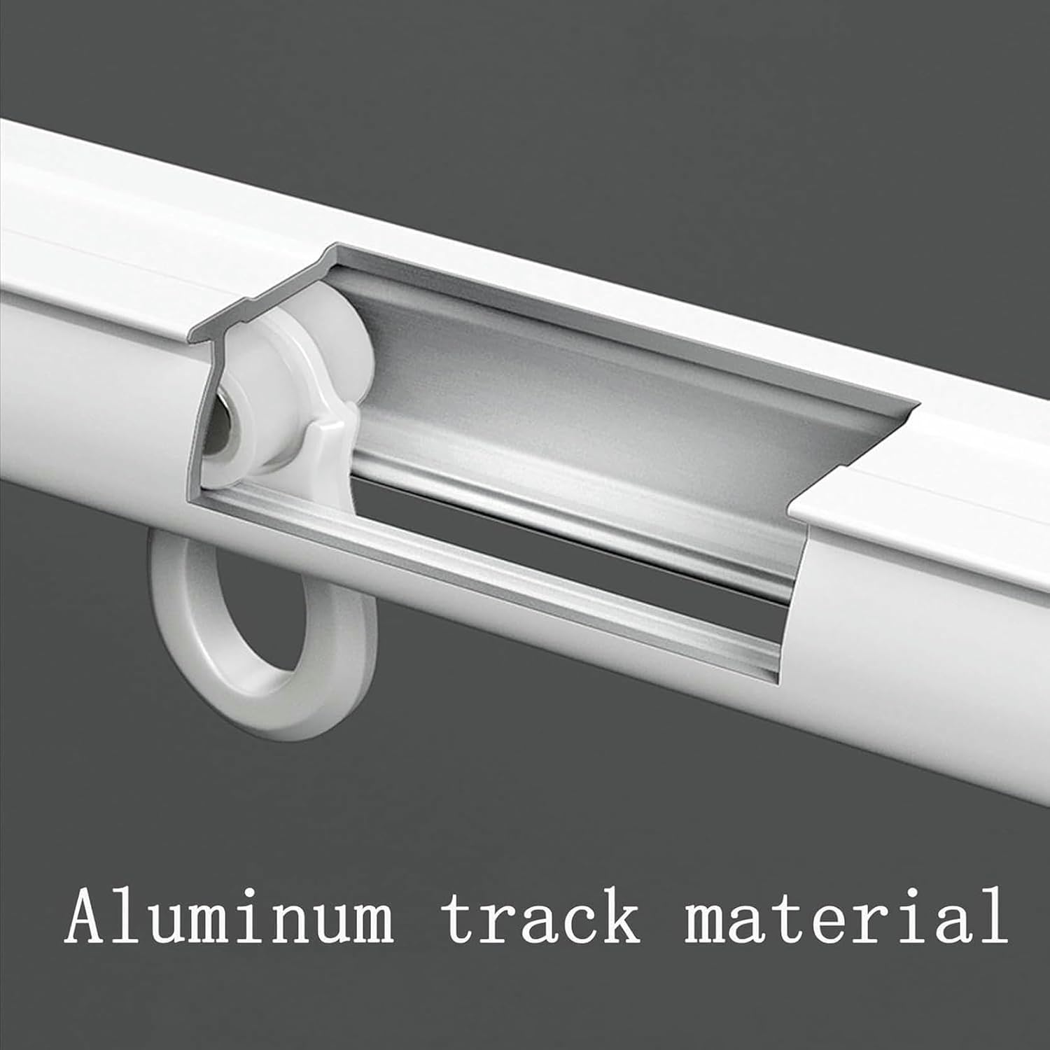 0.75m~3.25m Retractable Ceiling Curtain Track, Measurement-Free Curtain Track, Retractable Rod for Living Room and Office, Quick Installation for Space Partition(1.63m~3.25m)