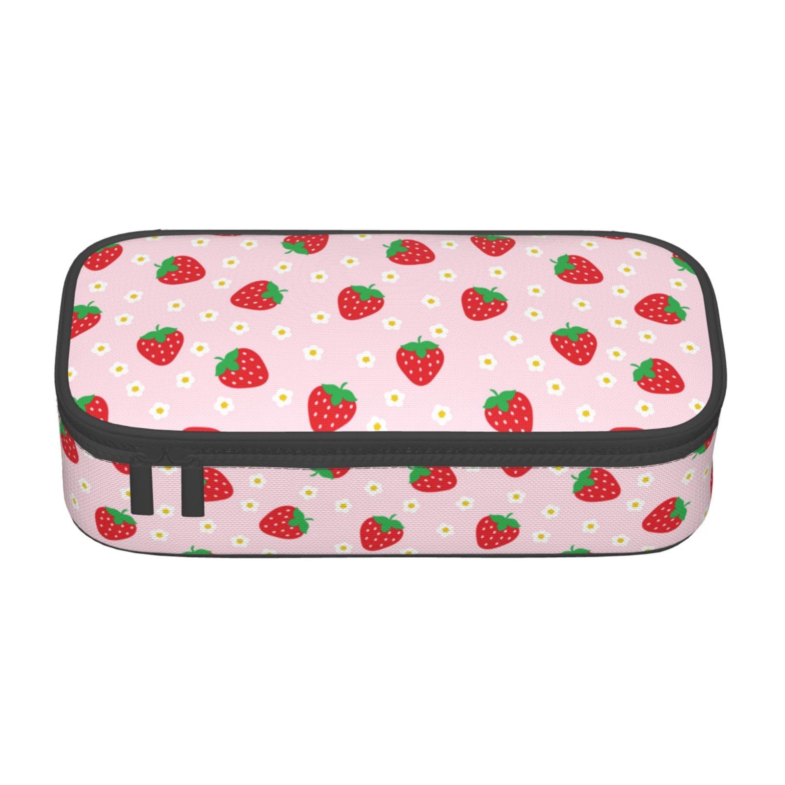 GardEssere Strawberry Large Pencil Case Aesthetic Big Capacity Cute Pencil Box Pouch with Zipper Pencil Case for Girls Boys Kids Cosmetic Bag for Women for School Office Pink - Image 3