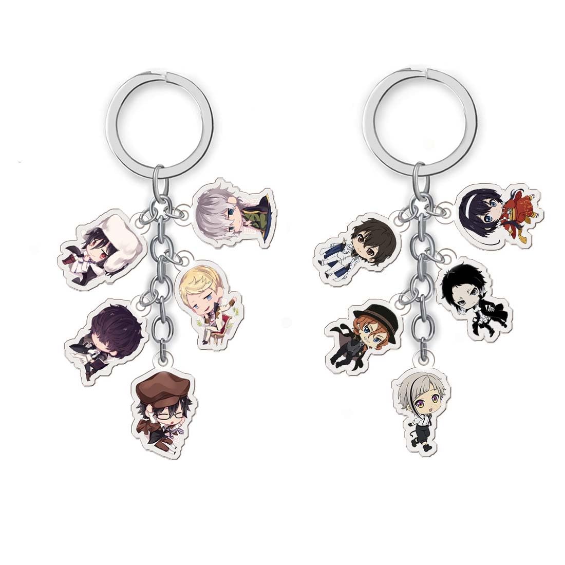 Ealipoi Nakahara Chuuya Keychain Anime Bungo Cosplay Dazai Osamu Stray Keyring Dogs