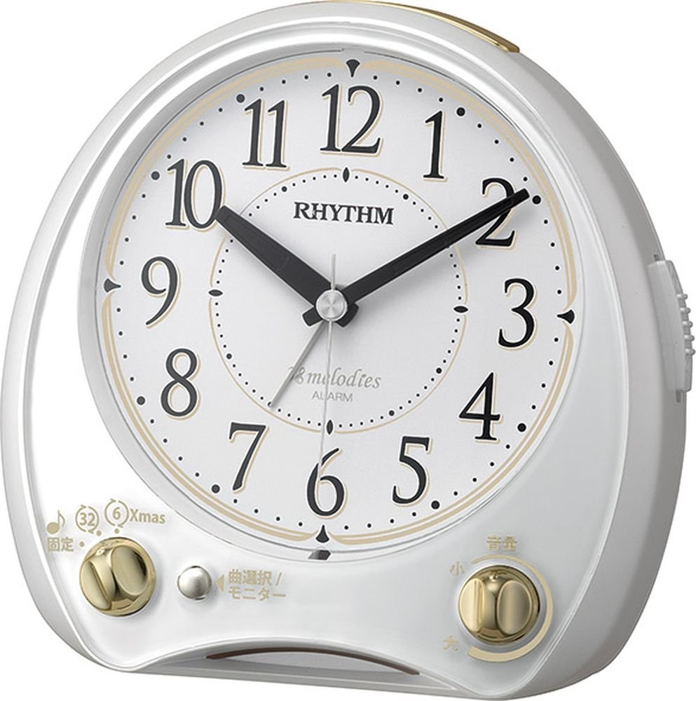 Amazon.co.jp: リズム(RHYTHM) 目覚まし時計 アナログ メロディ
