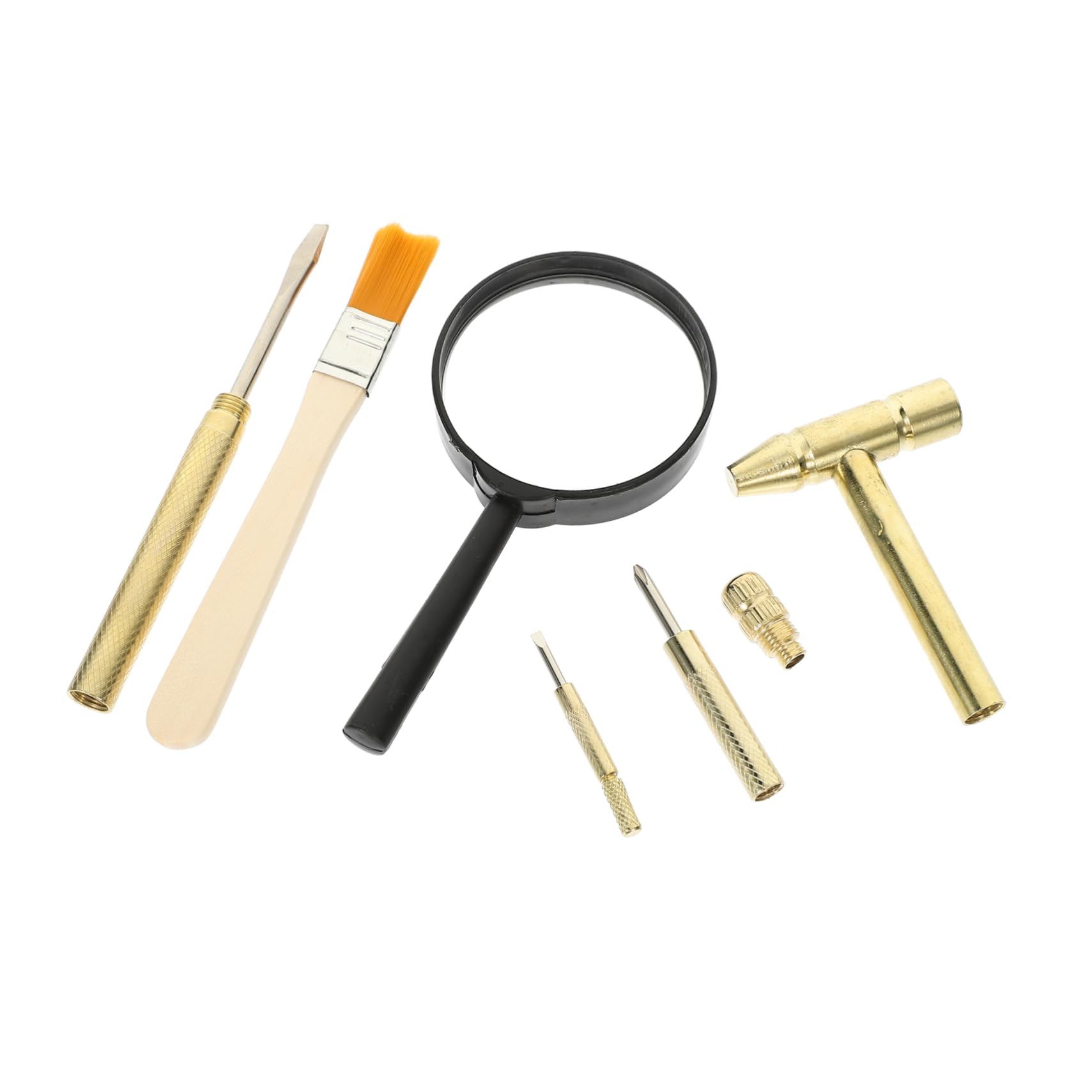 VOSAREA 1 Set Dig Tool Set Complete Archaeological Excavation Kit with Hammer Brush and Chisel for Realistic Play Birthday Present for Young Explorers