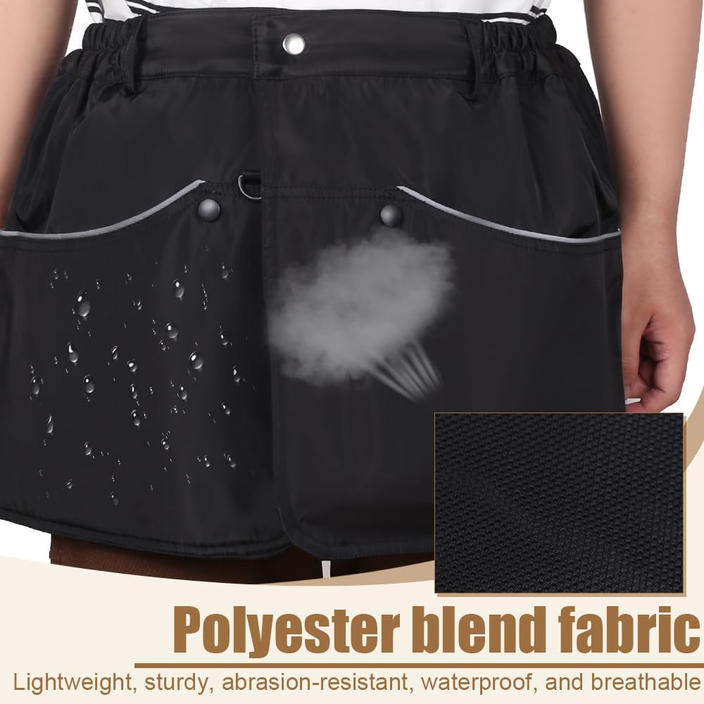 MiOYOOW Dog Trainer Apron, Large Capacity Puppy Training Treat Pant with Adjustable Belt, Waterproof Bait Pouch for Pet Training, Gardening