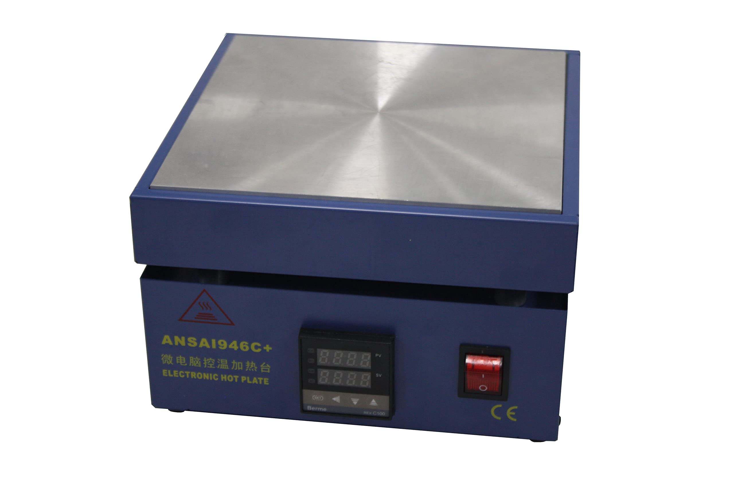 Electric soldering station 110V US Plug 850W Upgraded LED Microcomputer 200X200mm Hot Plate Digital Preheating Platform Welder Hot Plate Rework Heater Lab Plate for PCB SMD IC Phone Repair Fix