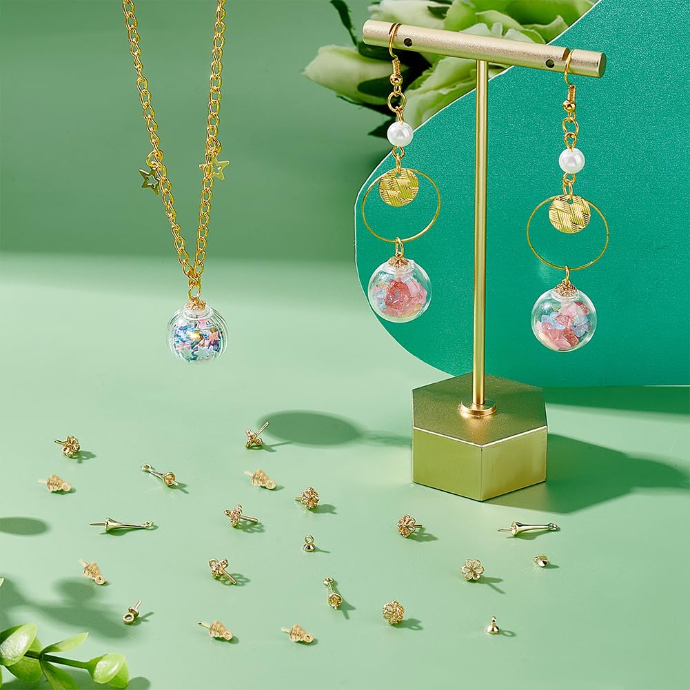 PH PandaHall Ciondoli Cup Pearl Vite Eye Pin Bail Peg Pendenti