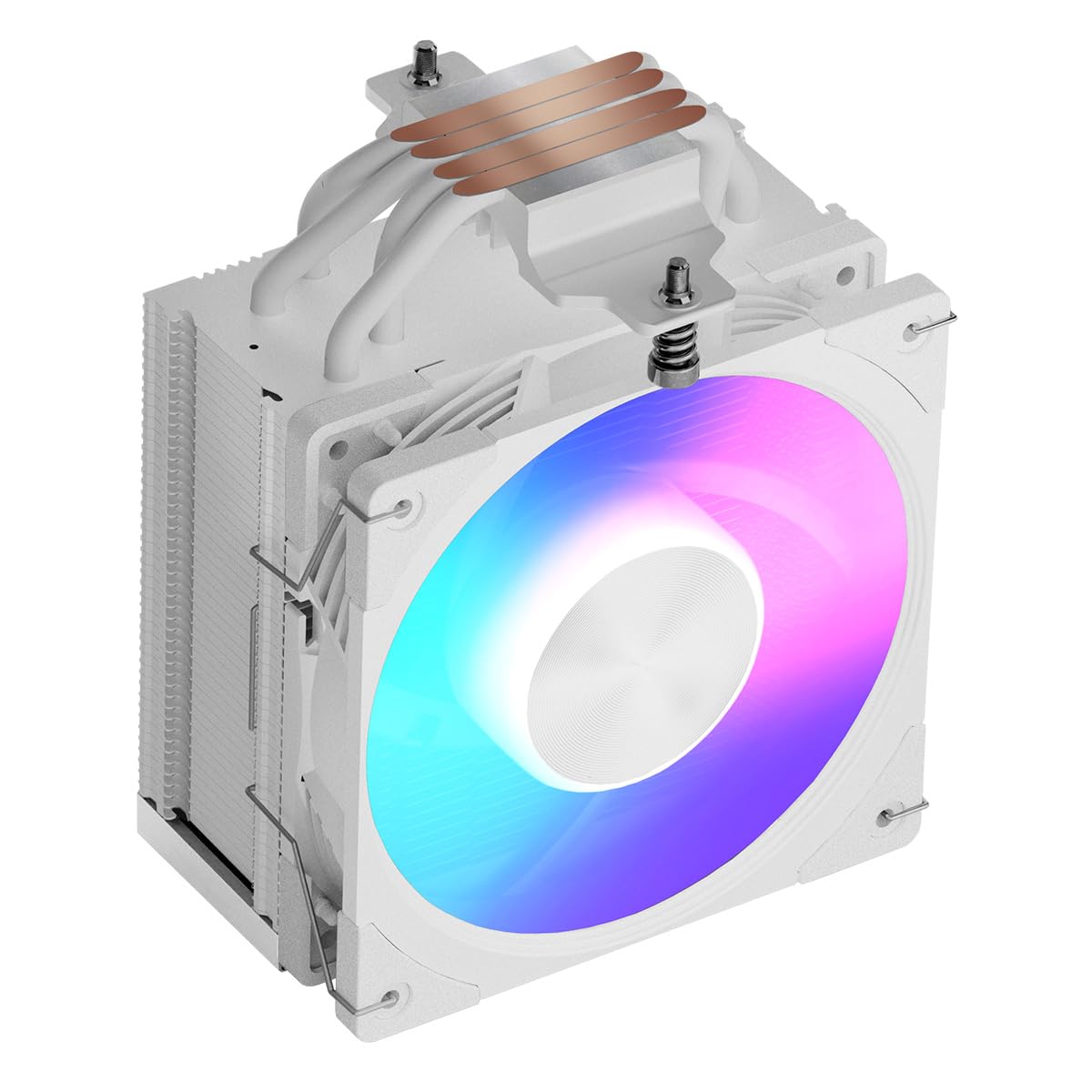 MODECOM Volcano 0C T721 ARGB - Raffreddatore ad aria CPU bianco | Potente processore con ventola PWM silenziosa | Fan PC & CPU Cooler efficiente per computer da gioco | Include pasta termica