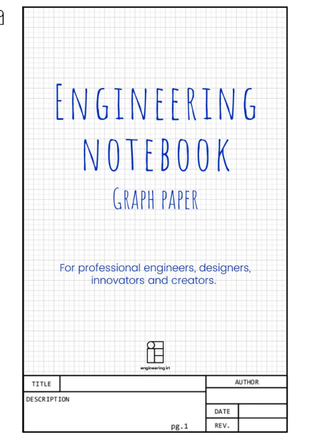 A4 Engineering Graph Paper Notebook: Graph Paper | 150 pages | 5x5 Grid | Engineering Title Block Border