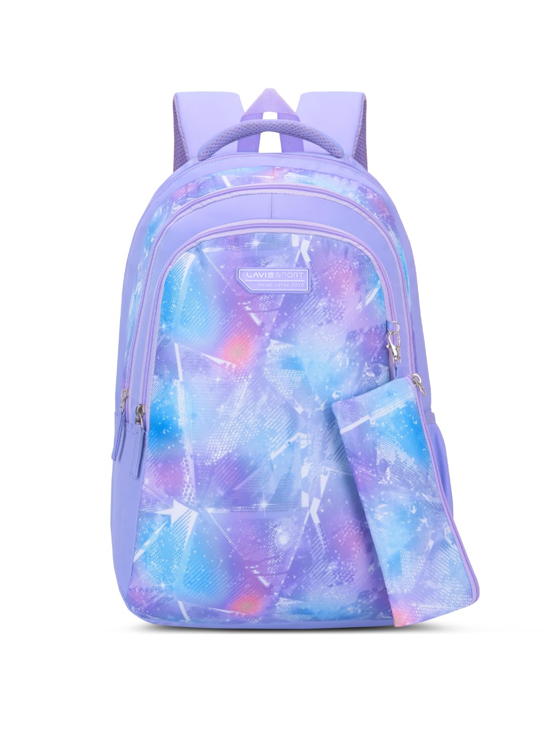 lavie sport Sparkle 36L Purple Backpack | Fits Upto 15 Inch Laptop | Organizer & Bottle Holder |Pencil Pouch | Gift for Men, Women, Boys, Girls | Laptop Sleeve for School & College-picture-10