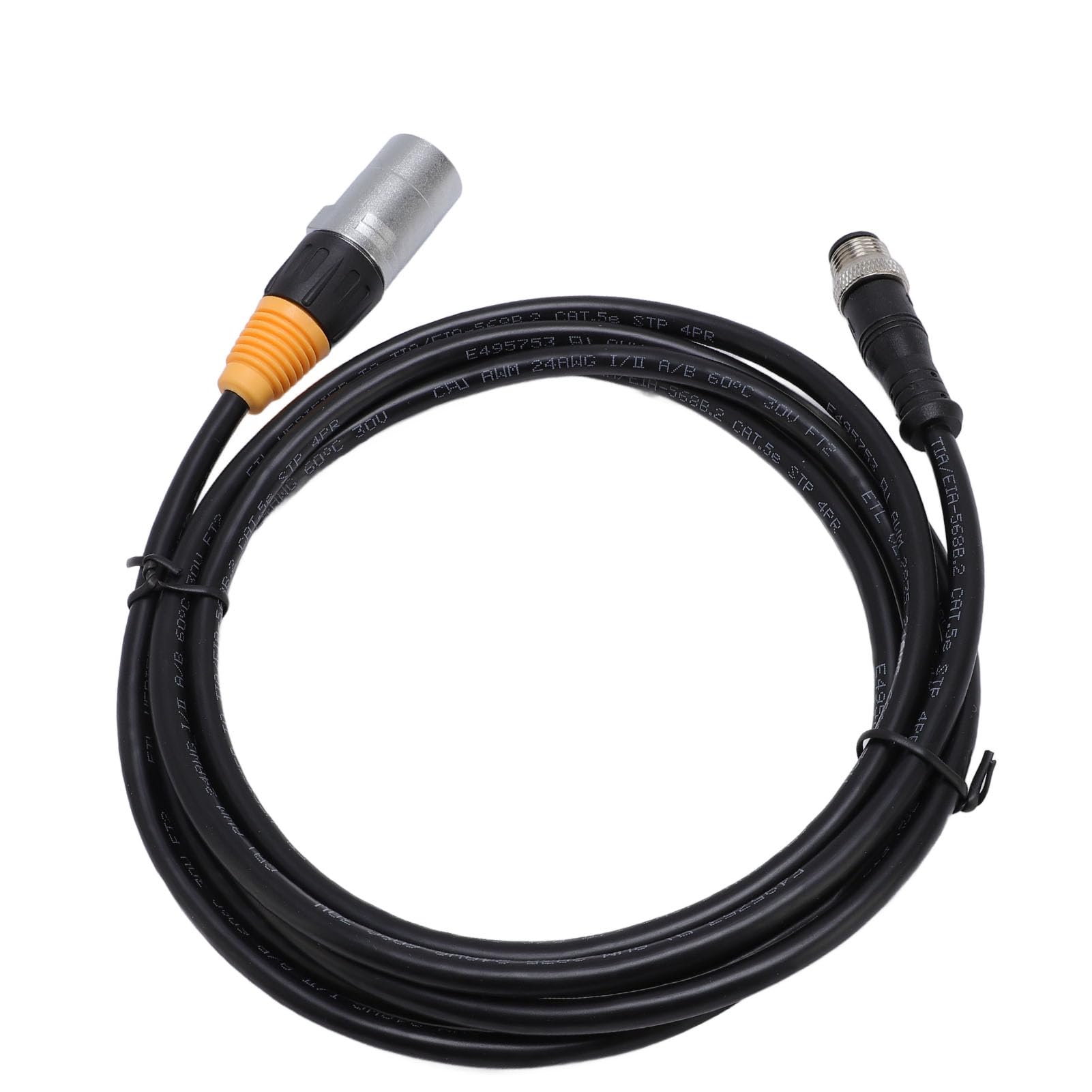 Câble Ethernet Industriel, pour M12 RJ45 étanche, connecteur mâle à 5 Broches blindé, pour l'automatisation Industrielle, Transmission de données à Haute Vitesse, (5 m / 16,4 Pieds)