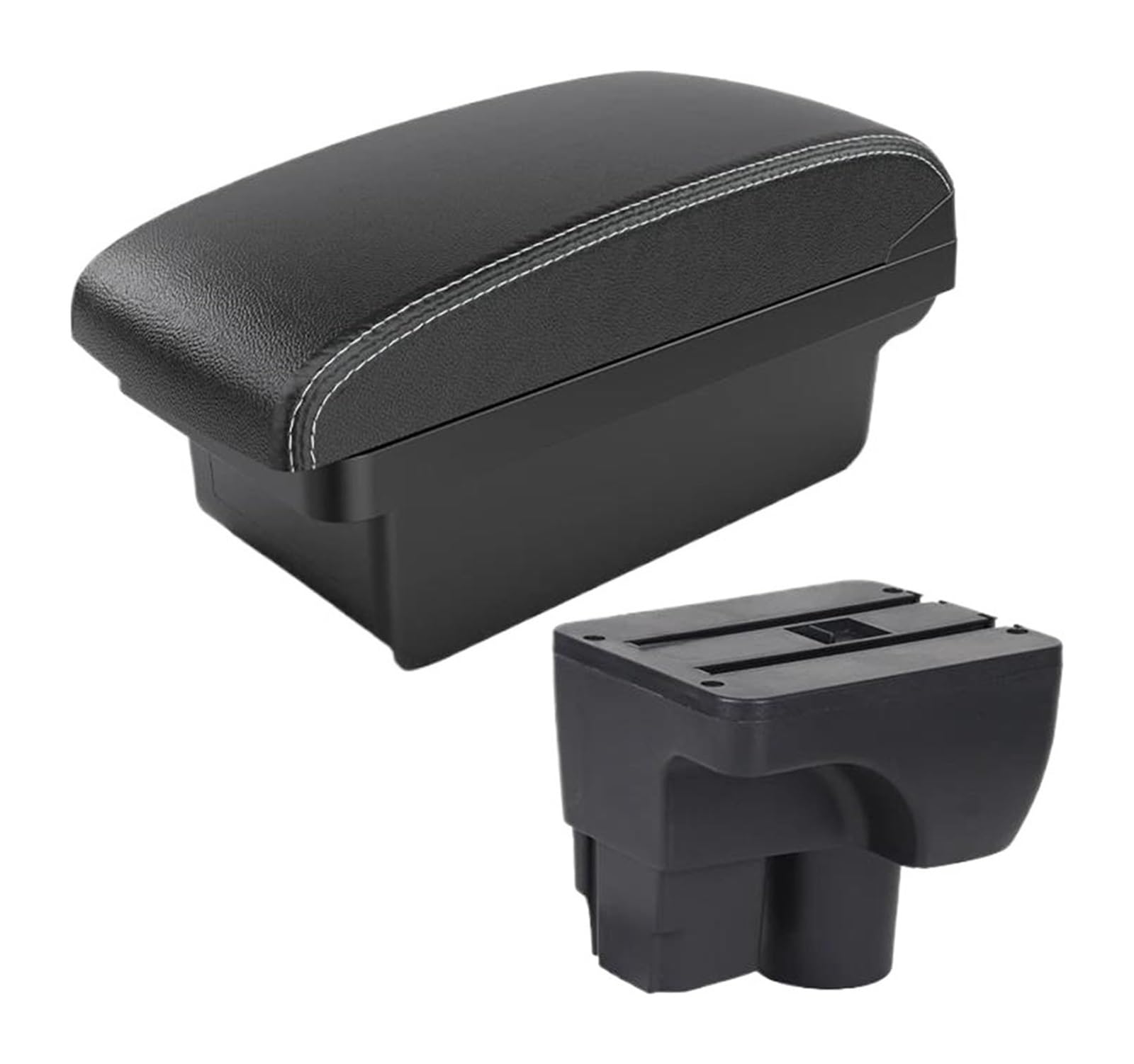 HCKCLMBMZW For Sail 3 Armrest Box Central Storage Interior Retrofit With USB Car Accessories Car Armrest Center Console(A3 Black White Nousb)