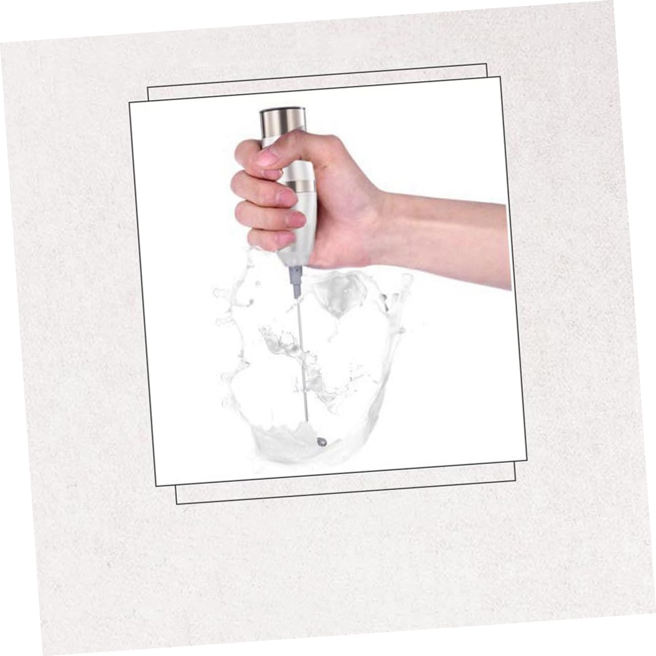 Amosfun Batidora De Leche Espuma Usb Espumador Eléctrico Batidora De Mano Espumador De Leche Acero Inoxidable Ligero y Fácil De Usar