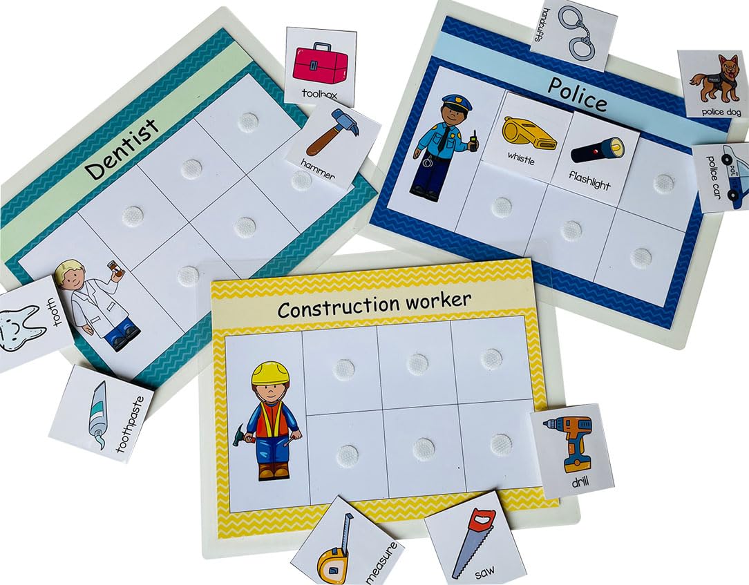 Zooplay India Learning Flash for Kids Community Helper and Their Tools Sorting Activity