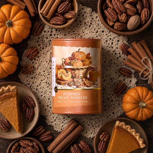 Image of M&SENSE Pumpkin Pecan Pie Scented Soy Candles,11.3 oz Fall Candle Non Toxic,Aromatherapy Candle for Stress Relief Meditation Relaxing