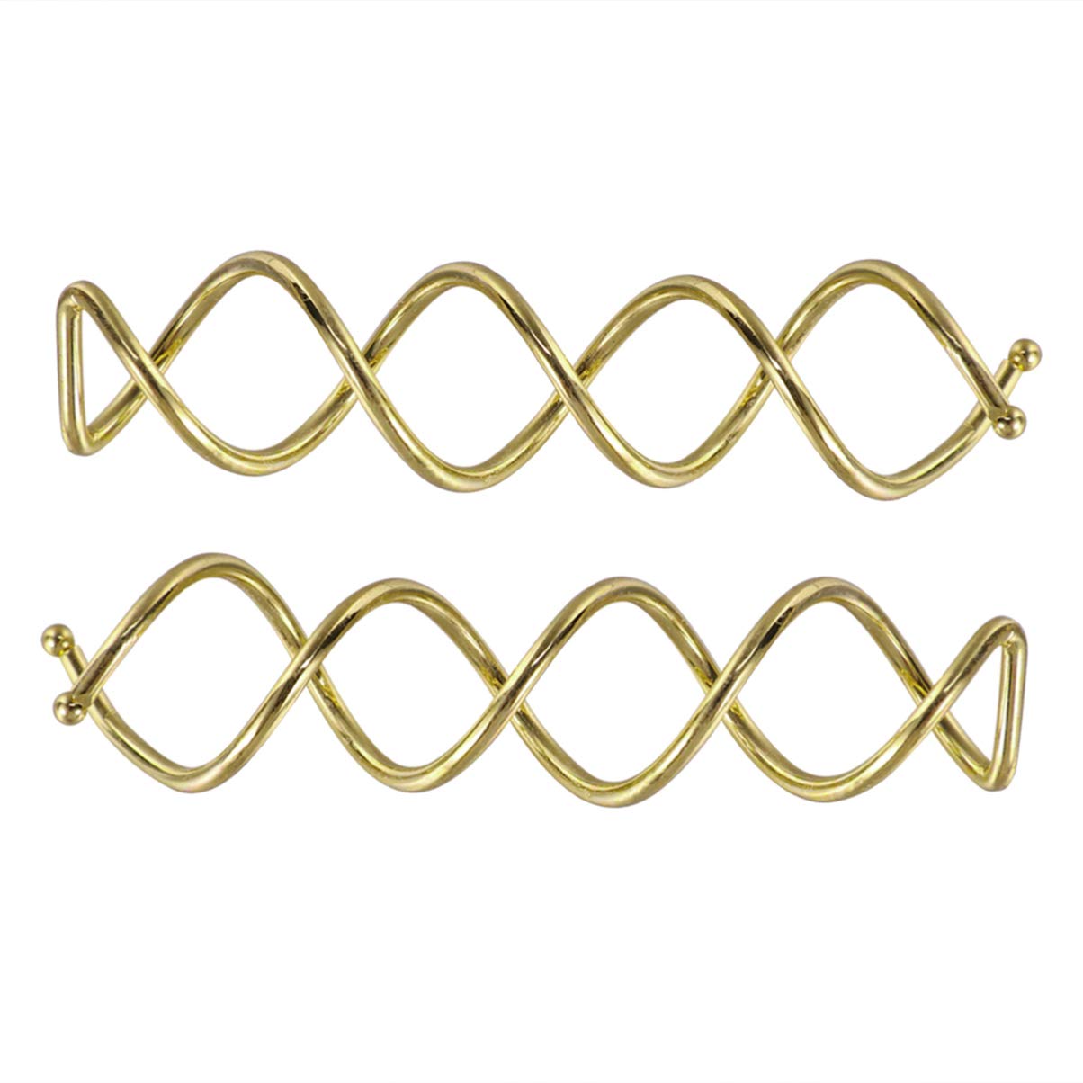 KALLORY Hair Clip, 10 Pcs Spiral Hair for Buns, Women Girls Bun Hair Style DIY (Golden), Jewelry Holder Stand