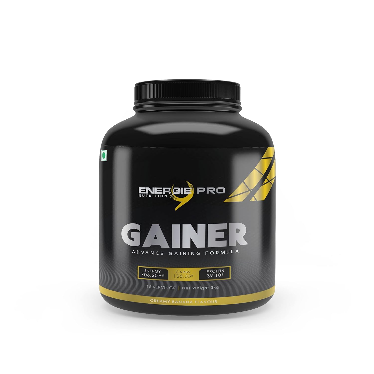 Energie9 Pro Gainer Banana – 3kg, Advance Gaining Formula, Weight Gain, Gainer for Men & Women, Muscle & Strength Building, Healthy Fat, Whey Protein, Rich in Protein, No Added Sugar – 16 Servings Energie9 Pro Gainer Banana – 3kg, Advance Gaining Formula, Weight Gain, Gainer for Men & Women, Muscle & Strength Building, Healthy Fat, Whey Protein, Rich in Protein, No Added Sugar – 16 Servings