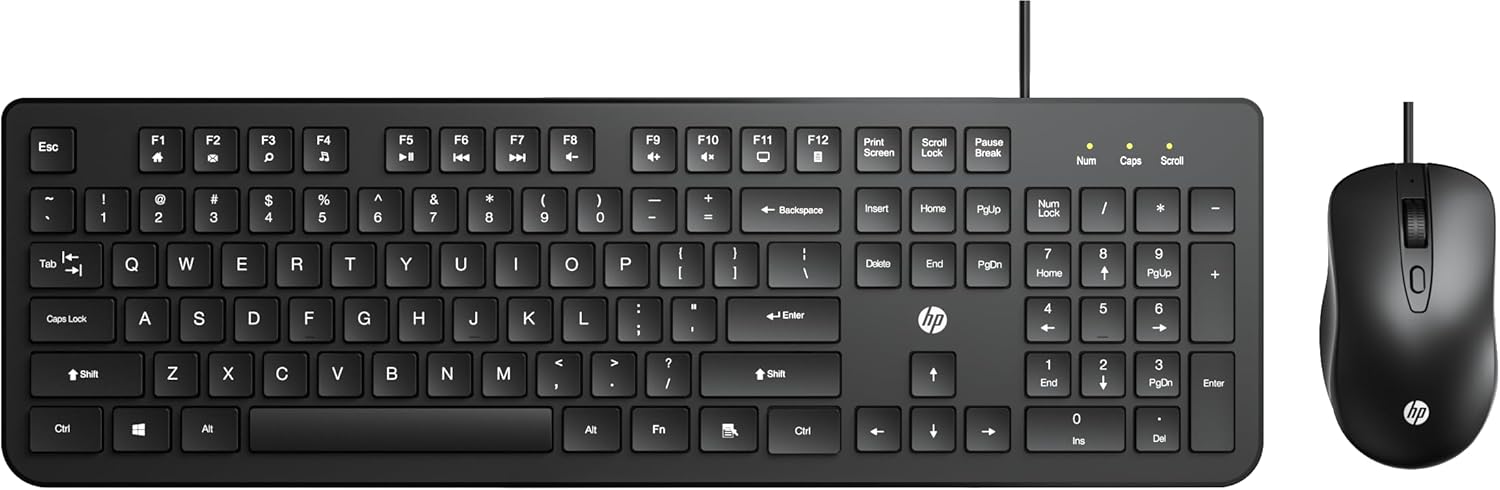 HP KM190 Wired Mouse and Keyboard Combo (AB3D3AA)