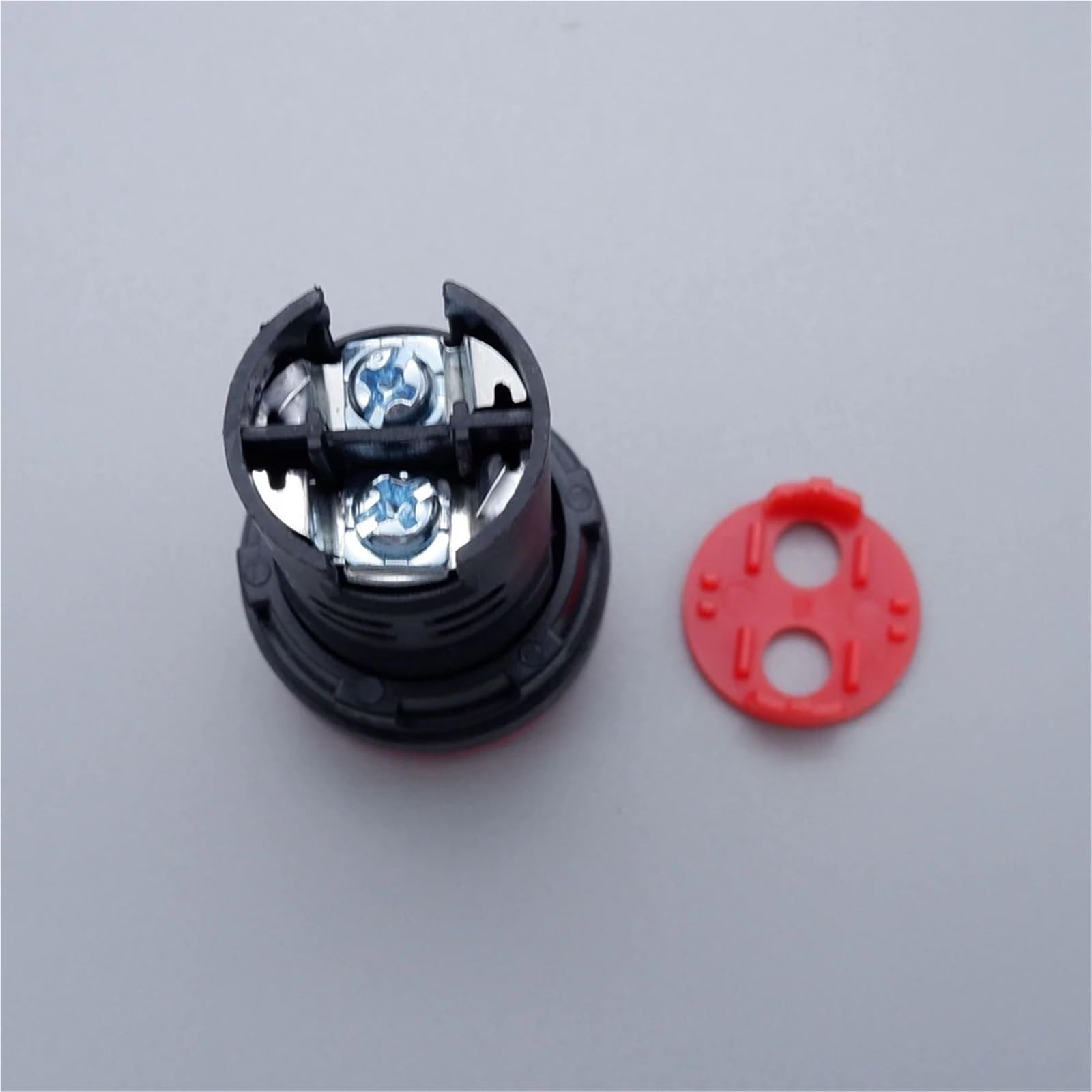 Lot de 10 voyants LED en plastique de 22 mm, 12 V, 24 V, 220 V, rouge, vert, bleu, jaune, blanc, montage sur panneau(10pcs Red 220V)