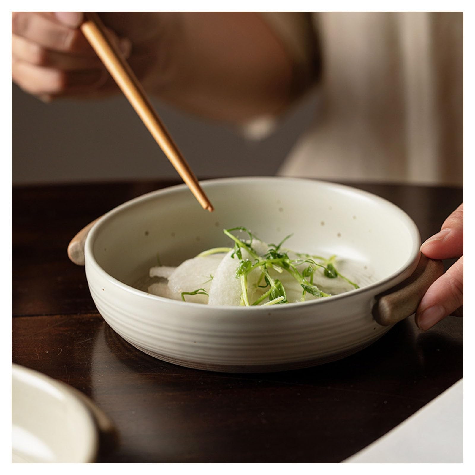 Fuente de cerámica para hornear, resistente al calor, con asas, ideal para lasaña, apta para horno, perfecta para hornear en restaurantes y uso doméstico