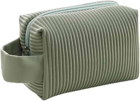 Maciun Makeup Bag - Cosmetic Makeup Organizer Pouch | Portable Waterproof Makeup Bag Organizer with Large Capacity for Skin Care Items, Green, Petit
