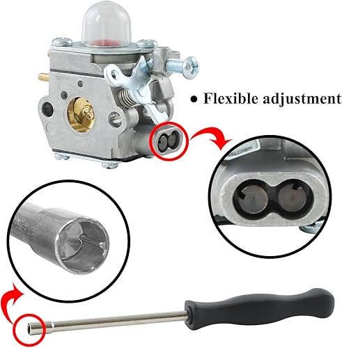 Miniatura 3 de WOTIAN 753-06190 Carburador de recortadora para Troy-Bilt TB21EC TB22 TB32EC TB80EC TB2040XP Carb Reemplaza Parte # WT-973