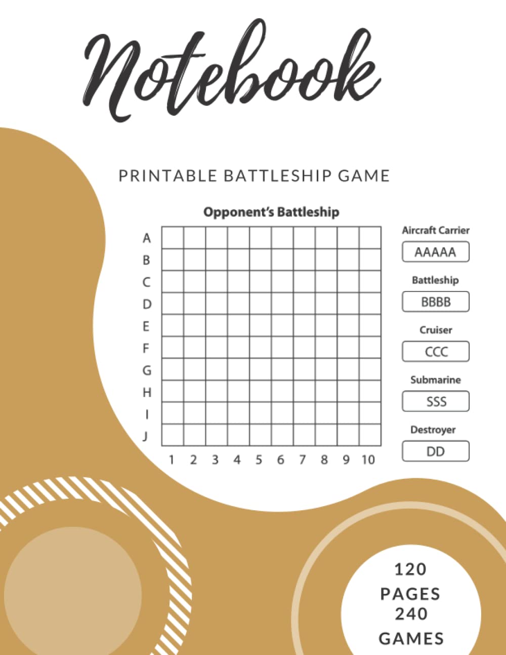 8.5 x 11: Lined Paper Notebook, Battleship Games, 120 Pages, Large Size , Notebook Office: 8.5 x 11: Lined Paper Notebook, Battleship Games, 120 Pages, Large Size , Notebook Office