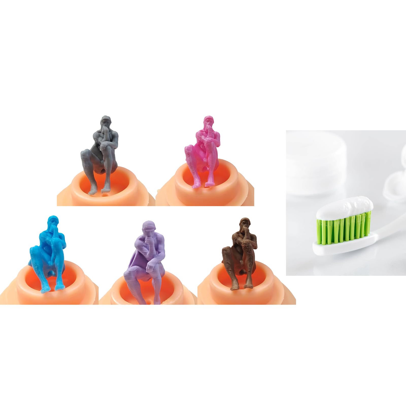 YOUNAFEN Funny Toothpaste Dispenser for 12mm & 14mm Tubes, Easy Bathroom Organization