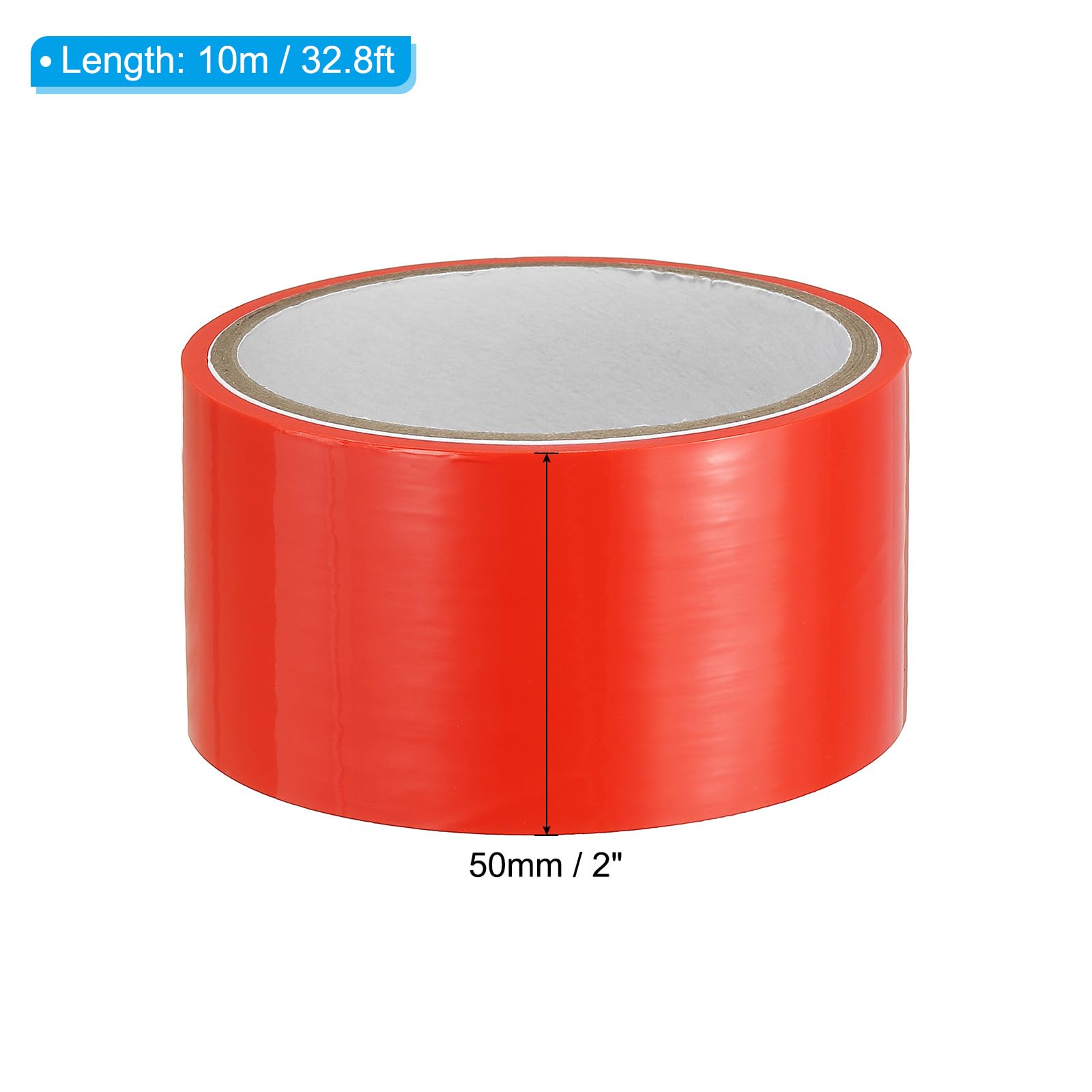 PATIKIL Non Stick Static Tapes 2 in x 33 Ft, 2 Roll Duct Tape for Organizing Cable Red, 2"x33' - Image 2