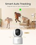 ZOSI 2 Pack 360° View 2K Pan/Tilt Smart Security Camera for Baby&Pet, Plug-in 5GHz/2.4GHz Indoor Security WiFi Camera, Supports One-Touch Calling, Two-Way Audio, AI Person Vehicle Detection