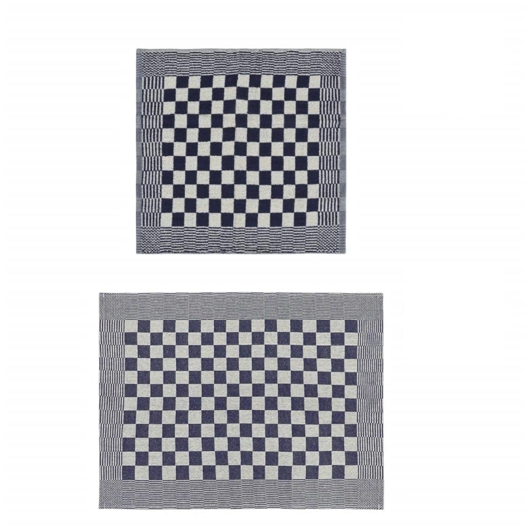 Conjunto de toallas genérico 20 piezas azul y blanco algodón