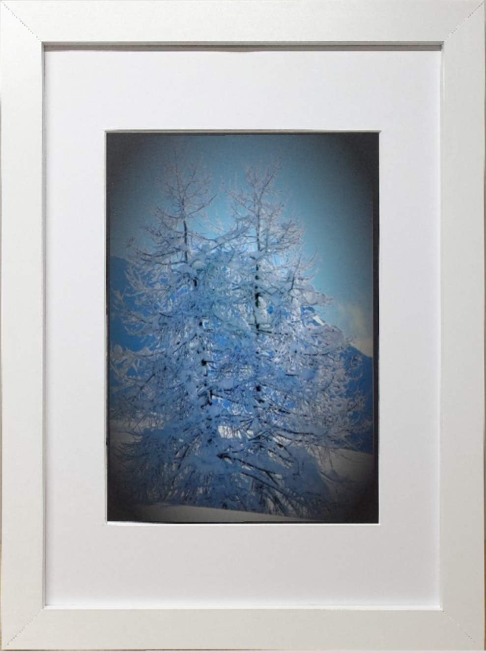 White Frame with Black Mount White Mount (White Frame White Mount, 12X10" for 10X8" Picture