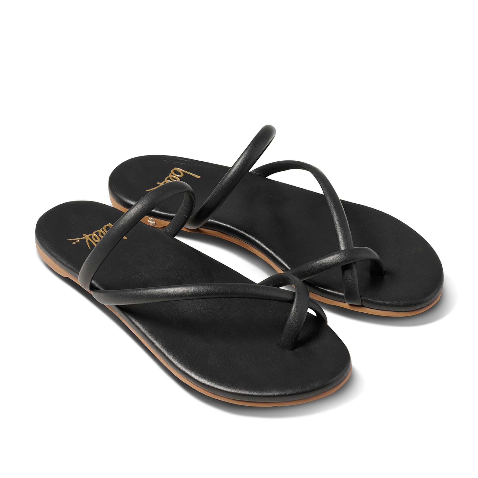 BEEK Sunbird Leather Slide Sandal for Women, Black, Features Lightly-Padded Leather Straps Over Toe & Upper, Molded Arch Support