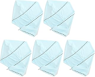 Qukaim Bathing Supplies - Turbante para secado de cabello, 5 toallas absorbentes para el hogar y viajes, color azul