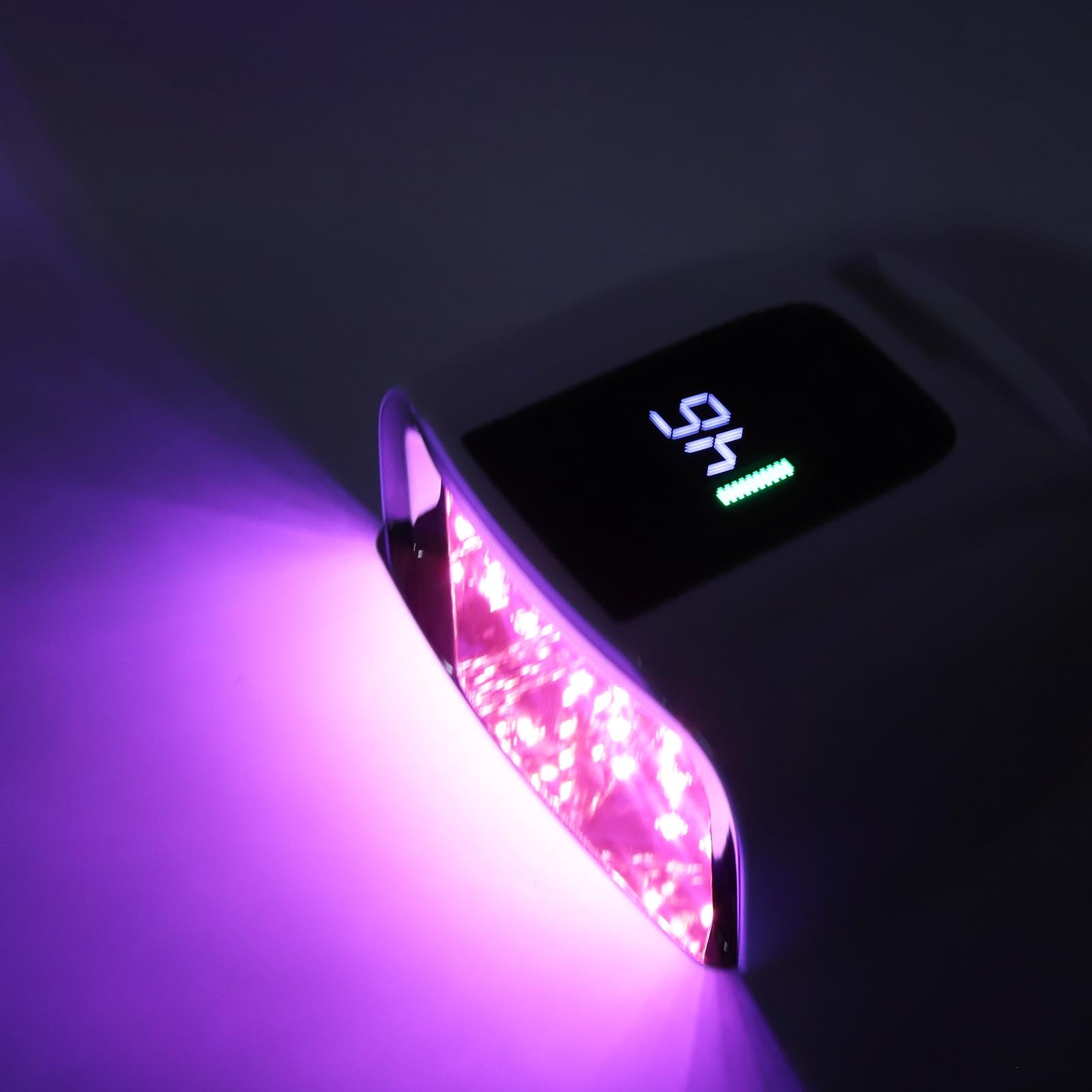 Schnell Trocknende LED-UV-Gel-Nagellampe 96 W, Automatischer Sensor, 42 Lampenchips, Tragbar und Kabellos, Abnehmbarer Magnet (EU-Stecker)