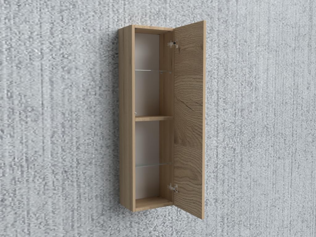 MaMa Store Atena Colonna in Kit Reversibile con sistema di apertura push and pull, Laminato, QUERCIA NATURALE L. 30 X P. 22 X H. 110 Cm