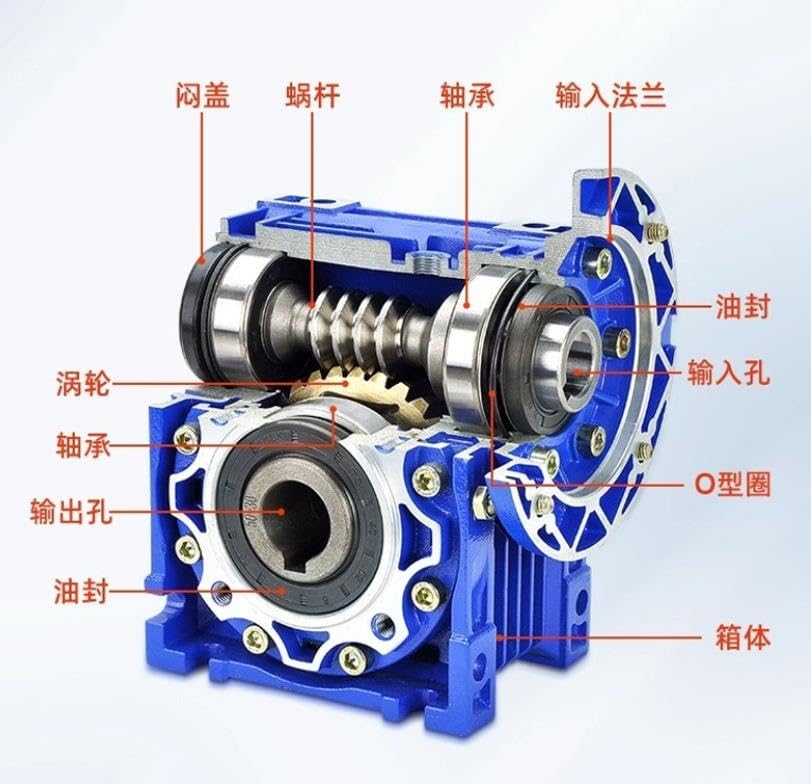 DC-Schneckengetriebe-Untersetzungsmotor, 60 W-120 W Umkehrmotor mit Drehmoment und Drehzahlregler for CNC-Rundschalttische Robust(120W+RV40)