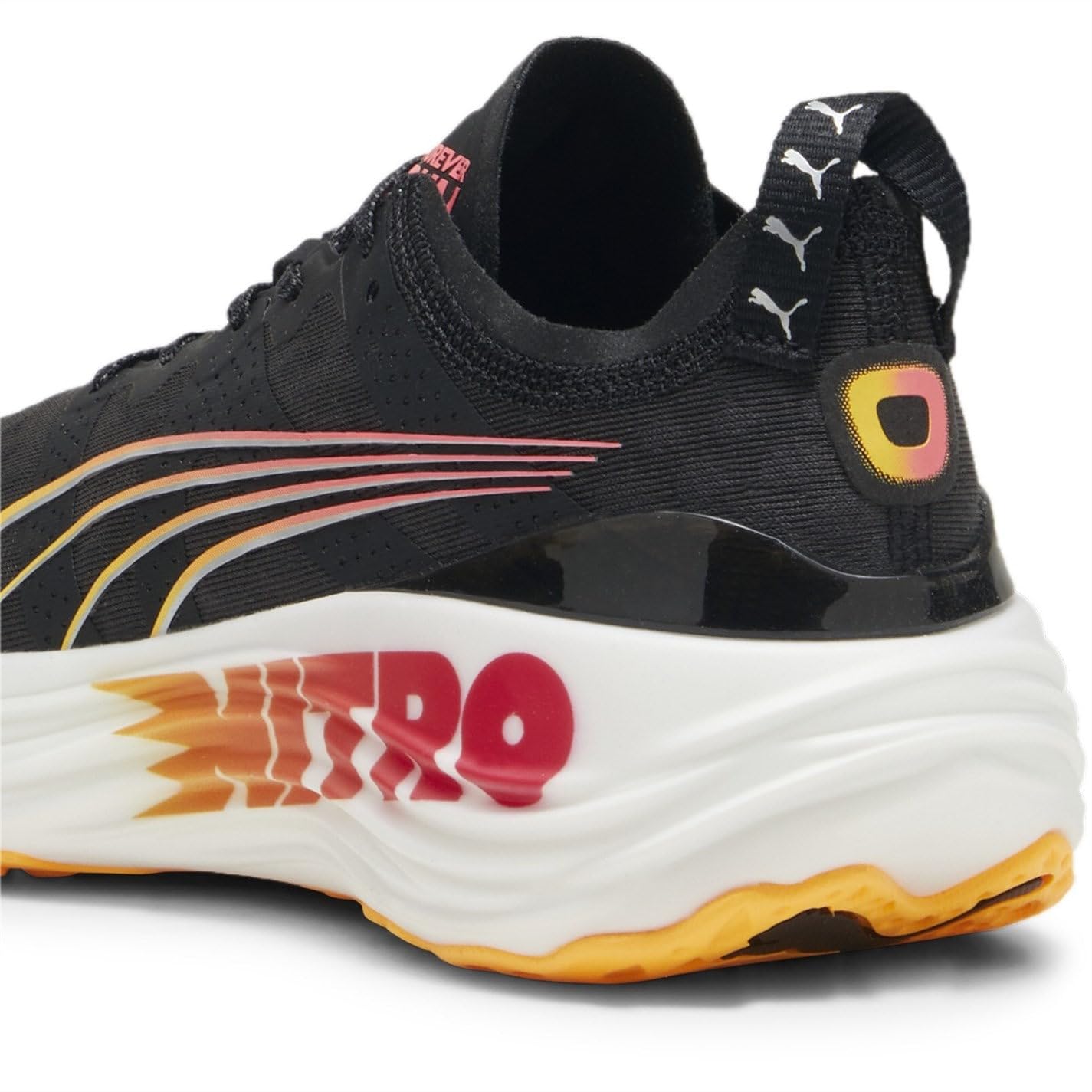 PUMA Chaussures de Running Noires/Oranges Femme Foreverrun