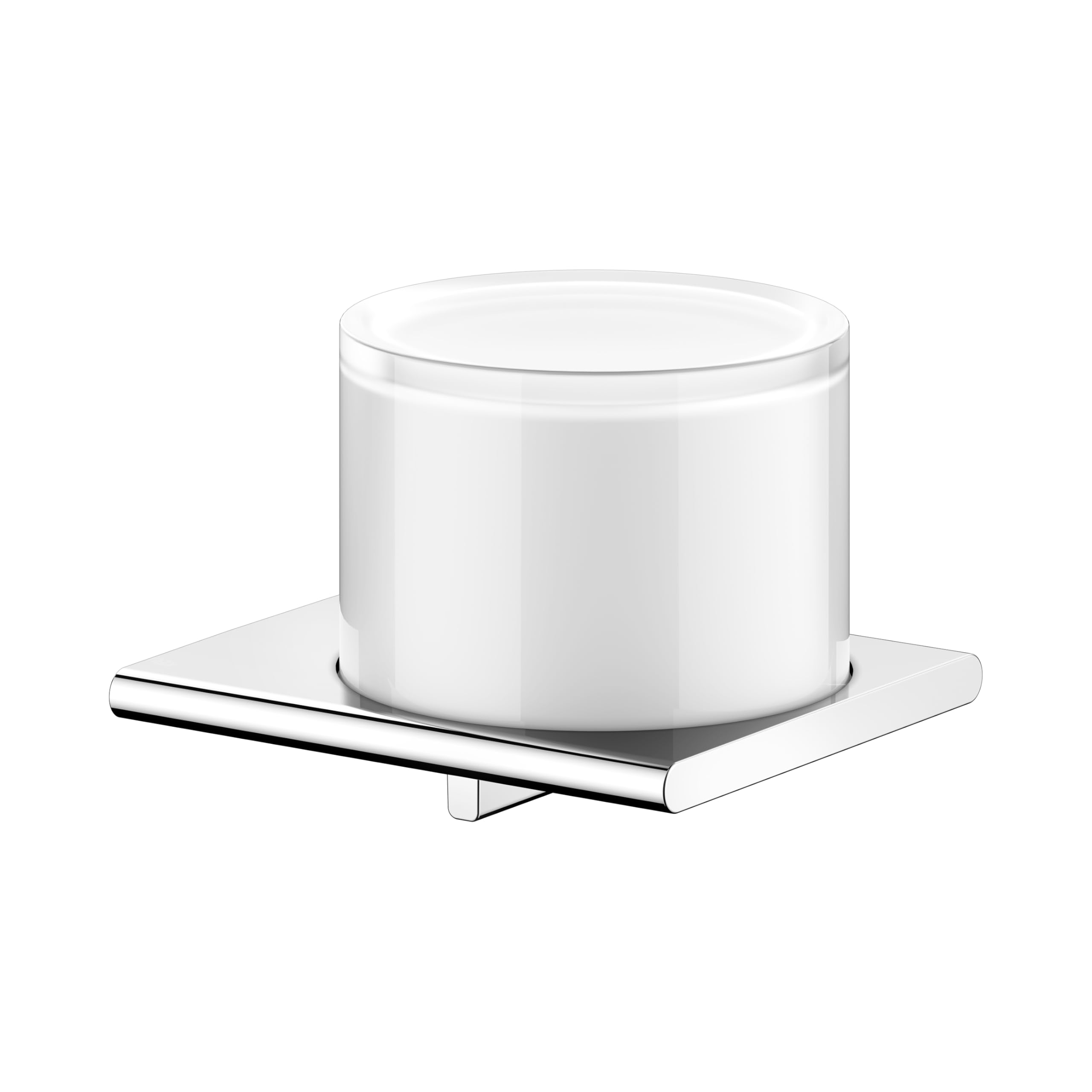 Keuco Edition 400 Dispensador de jabón con Vaso deslizable, 150 ml, Cromado | Made in Germany, recargable, incl. tornillos y tacos, dosificador de loción para taladrar