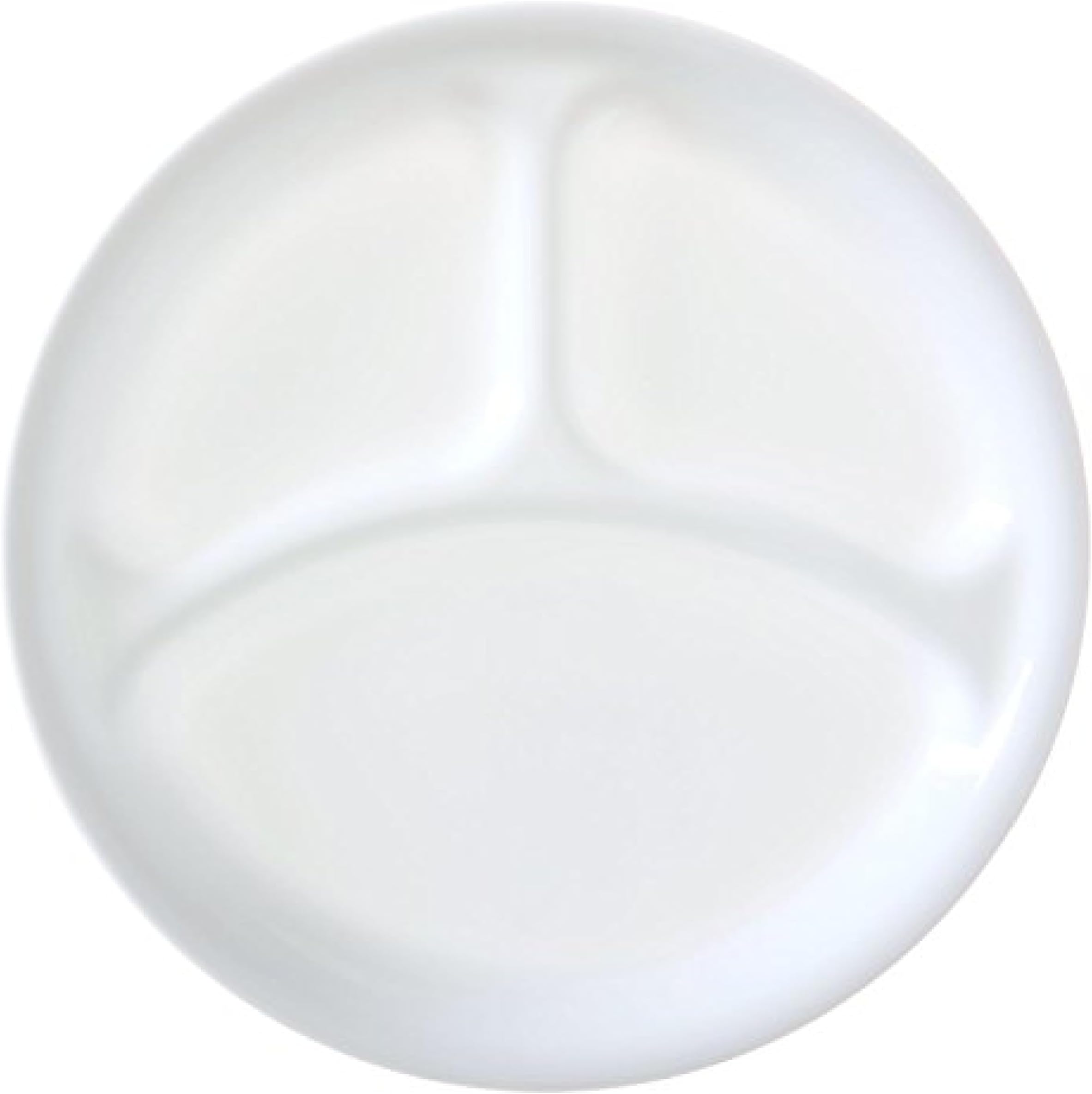 Livingware Winter Frost White 10.25" Divided Dinner Plate (Set of 8)