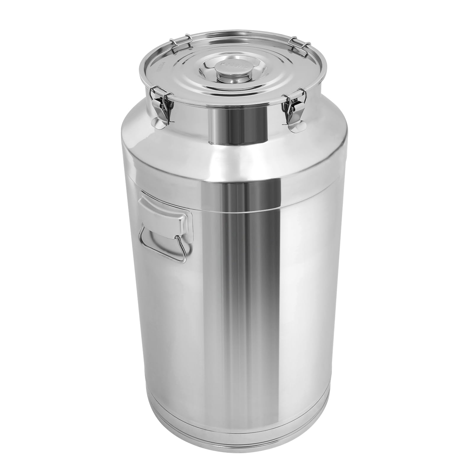 AYCDL Pail Milk Can Bucket,Stainless Steel Can, 40L/10.6 Gallon Heavy Duty Airtight Storage Canister Bucket Lid, Embedded Silicone Jug Water Cereals Three Latches Tw,88L/23.25Gal