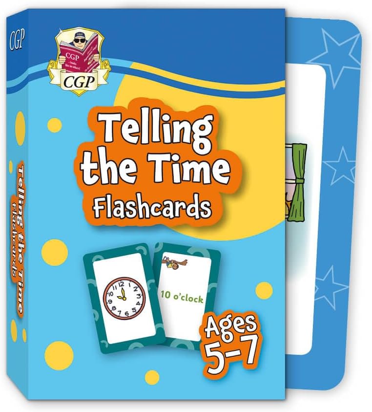 Coordination Group Publications Ltd (CGP) New Telling the Time Home Learning Flashcards for Ages 5-7