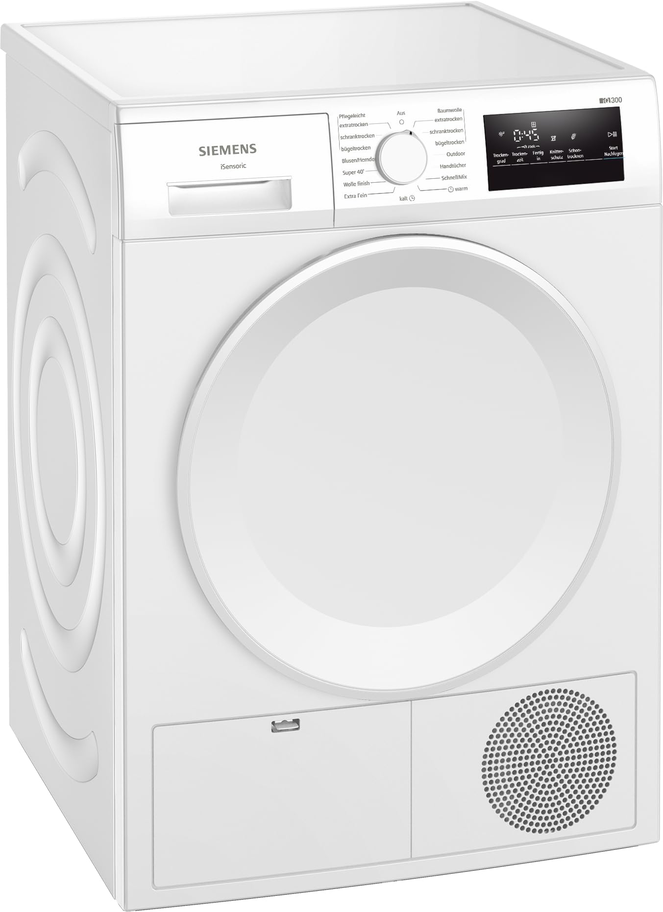 Siemens iQ300 Secador de bomba de calor, 8 kg, autoDry WT43H004 | Secado suave, programa Super40 para resultados rápidos, filtro easyClean para una fácil limpieza