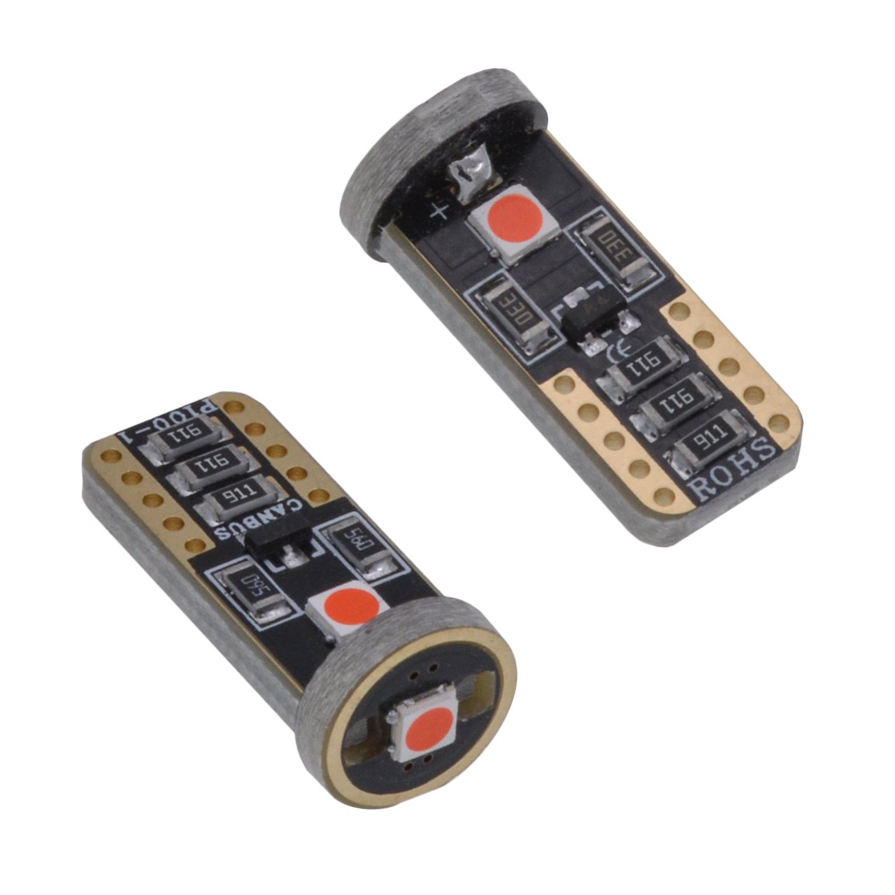 Ampoules LED T10 194 168 - Blanc 6000K 450 Lumens - Compatible Voiture, Moto, Camping-car - 360° Sans Erreur CANBUS (lot 2)