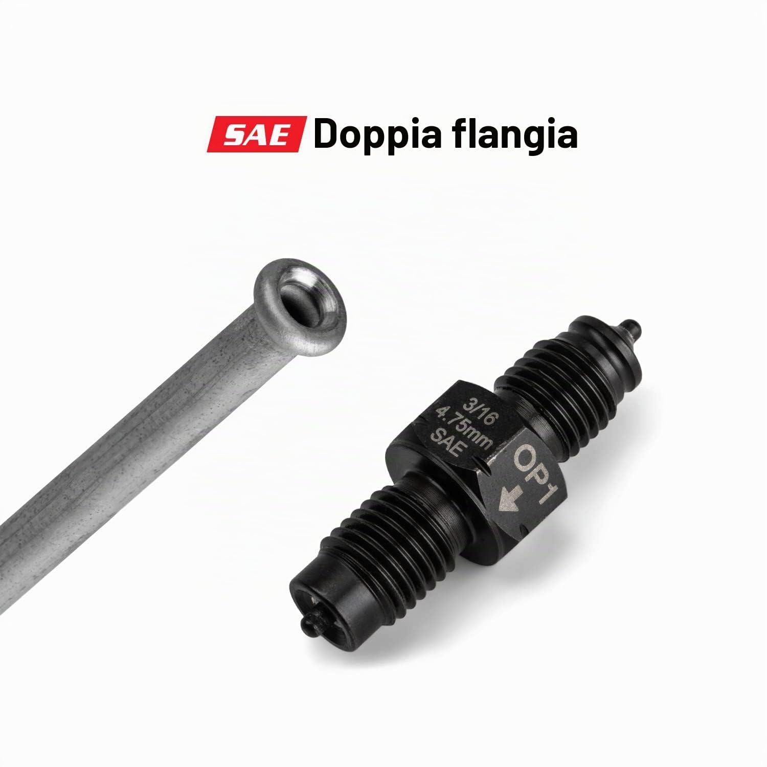 Capri Tools 3/16 "Strumento svasatura a doppia testa, rende 4,75 mm ISO/DIN Bubble Flare e 3/16" SAE doppio svasatura