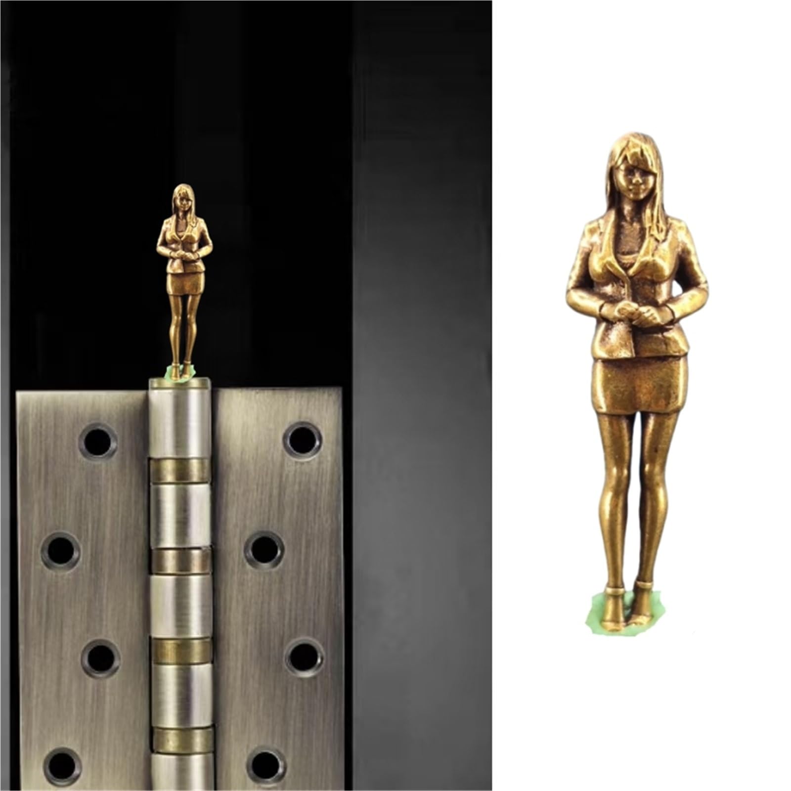 White Collar Girl Decorative Hinges Hinge Heads Decorative Topper,Magnetic Hinge Head Home Decoration,Magnetic Hinge Head Toppers Door Hinge Head Home