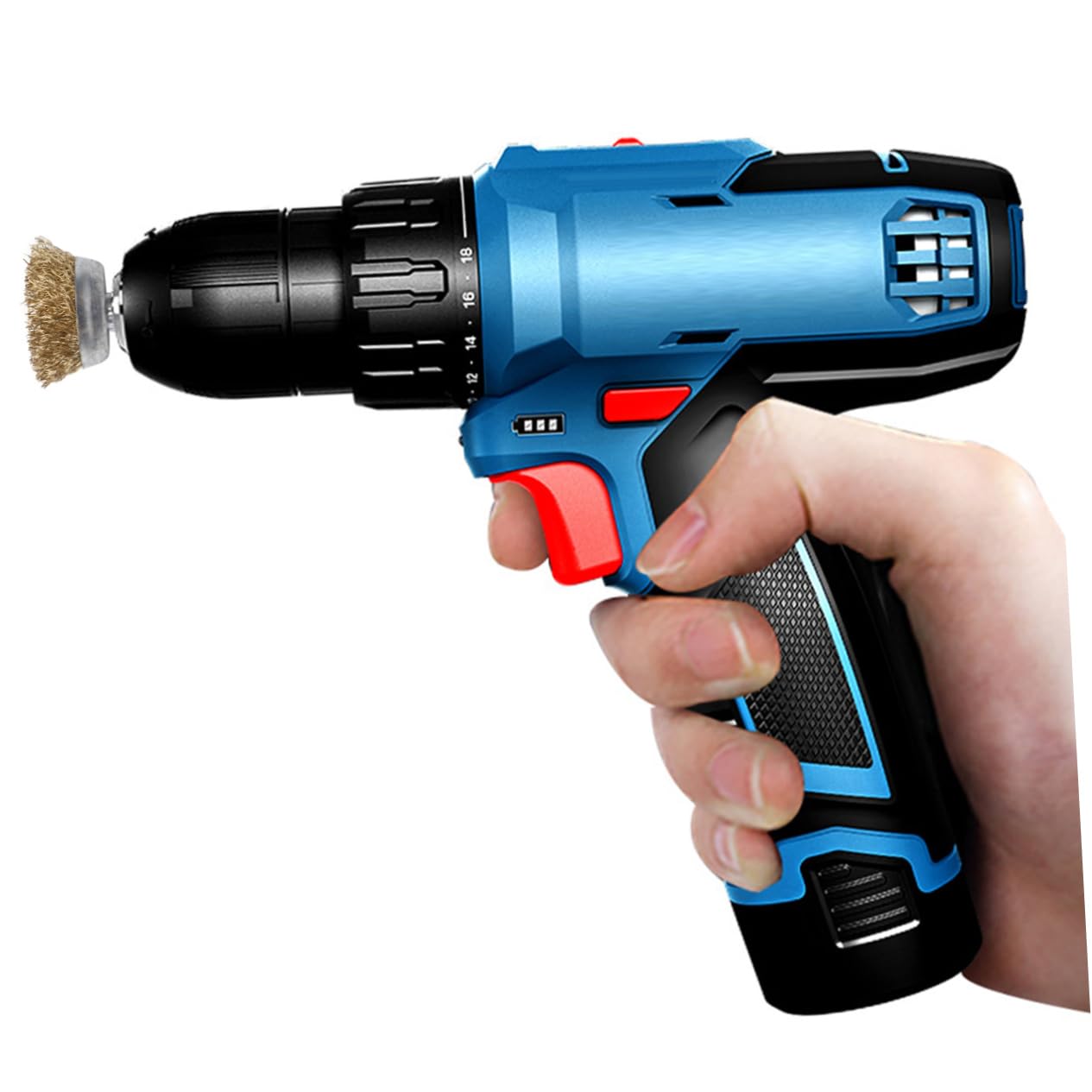 Gogogmee 5pcs Polishing Head Electric Drill Brush Head Test Tube Brush Whisk Straw Buffed up Baoding Balls with Chime Accessory Perfume Lids Spray Replacement Ashtray with Lid