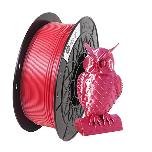 review CCTREE Shiny Silk Red PLA 1.75mm 3D Printing Filament for Creality CR-10 V2,Ender 3 V2,Ender 3 Pro,Ender 5/Pro/Plus,1kg Spool (2.2lbs)