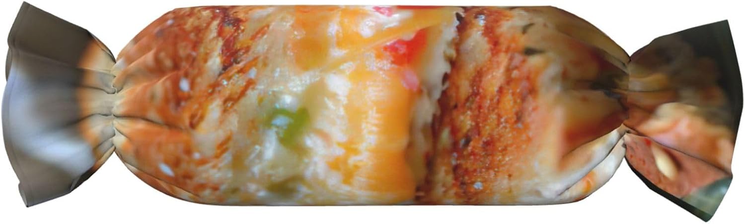 Cheese Sandwiches Print Candy Cylindrical Comfortable Pillow Throw Pillows Home Decor Easy Maintenance