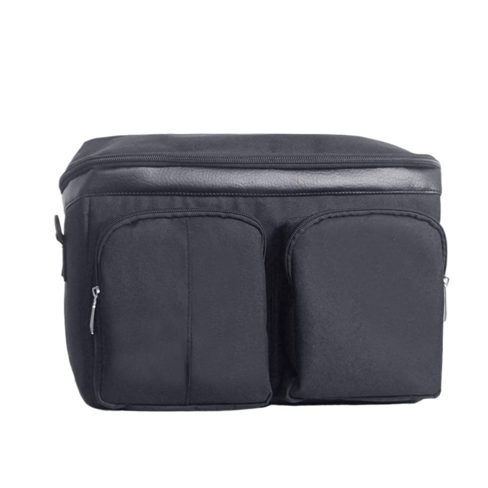 Bolso Carro Bebe Bolsa for cochecito de niños, bolsa de pañales de maternidad, cesta colgante for cochecito de gran capacidad, organizador de bolsillo for almacenamiento de botellas for niños(Black)